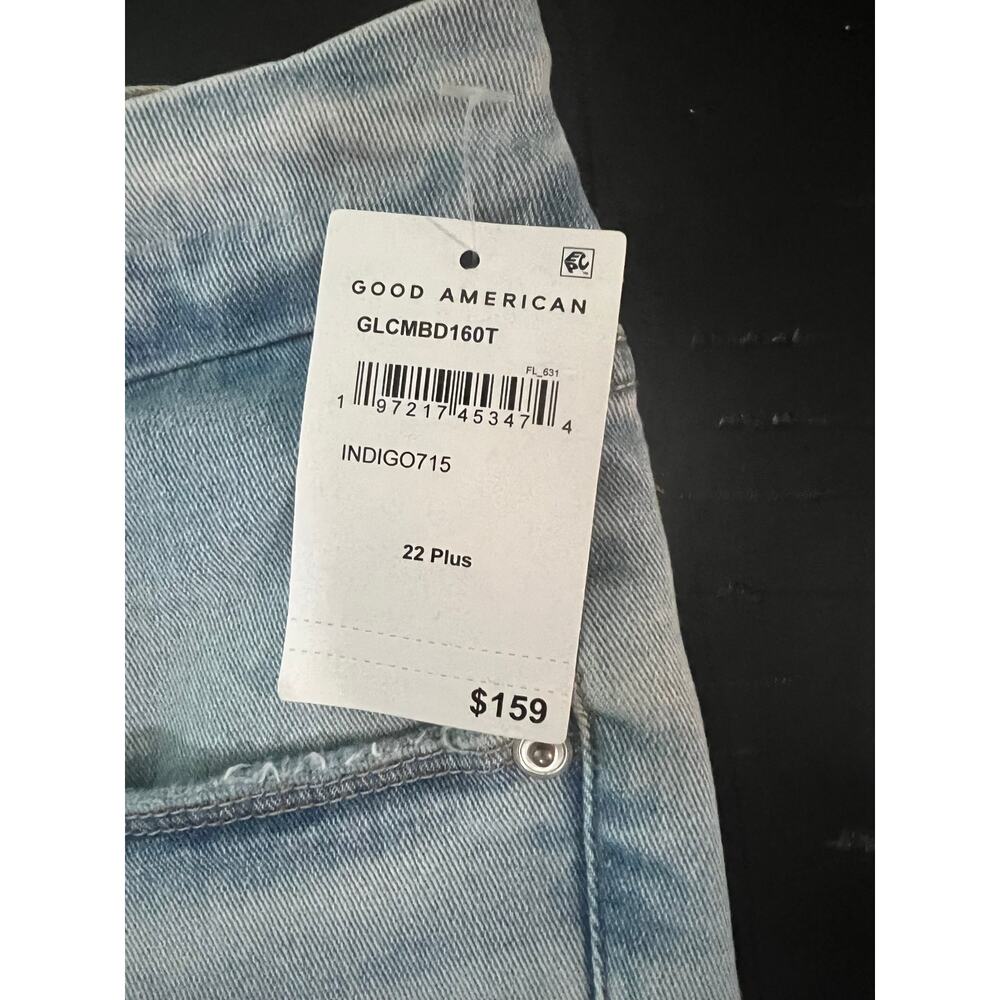 NWT 22 Plus Good American Indigo715 Good Legs Cropped Mini Bootcut Jeans - Picture 7 of 7